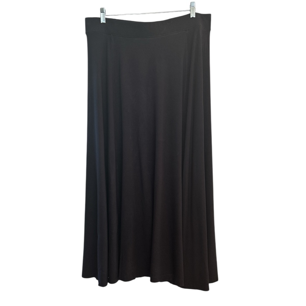 Lands End Black Maxi Skirt Size LP